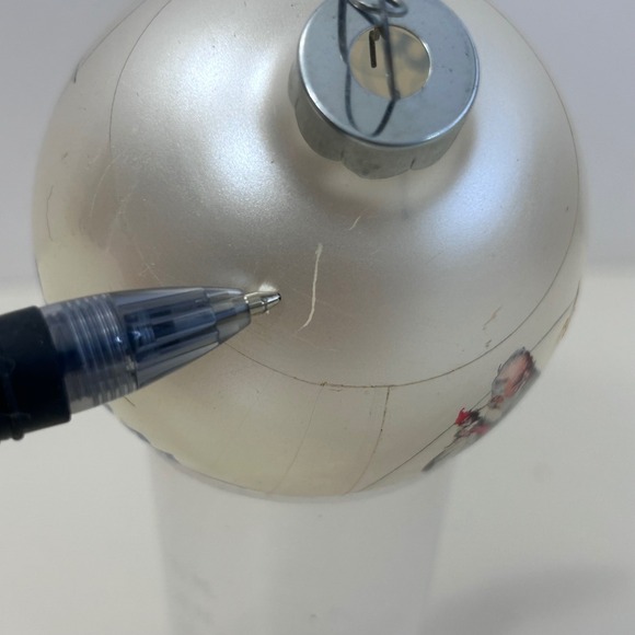 Norman Rockwell Christmas Ornament Peace Santa Glass Ball 1922 Curtis Vintage - Picture 4 of 5